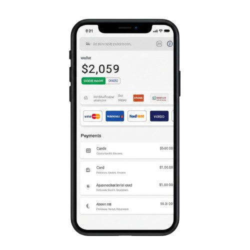 Smartphone showing utility payment services
